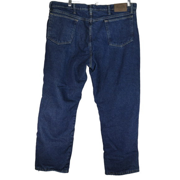 Cabelas Fleece Lined Blue Denim Jeans Mens Size 40 x 30 High Rise Straight Leg - Picture 7 of 9